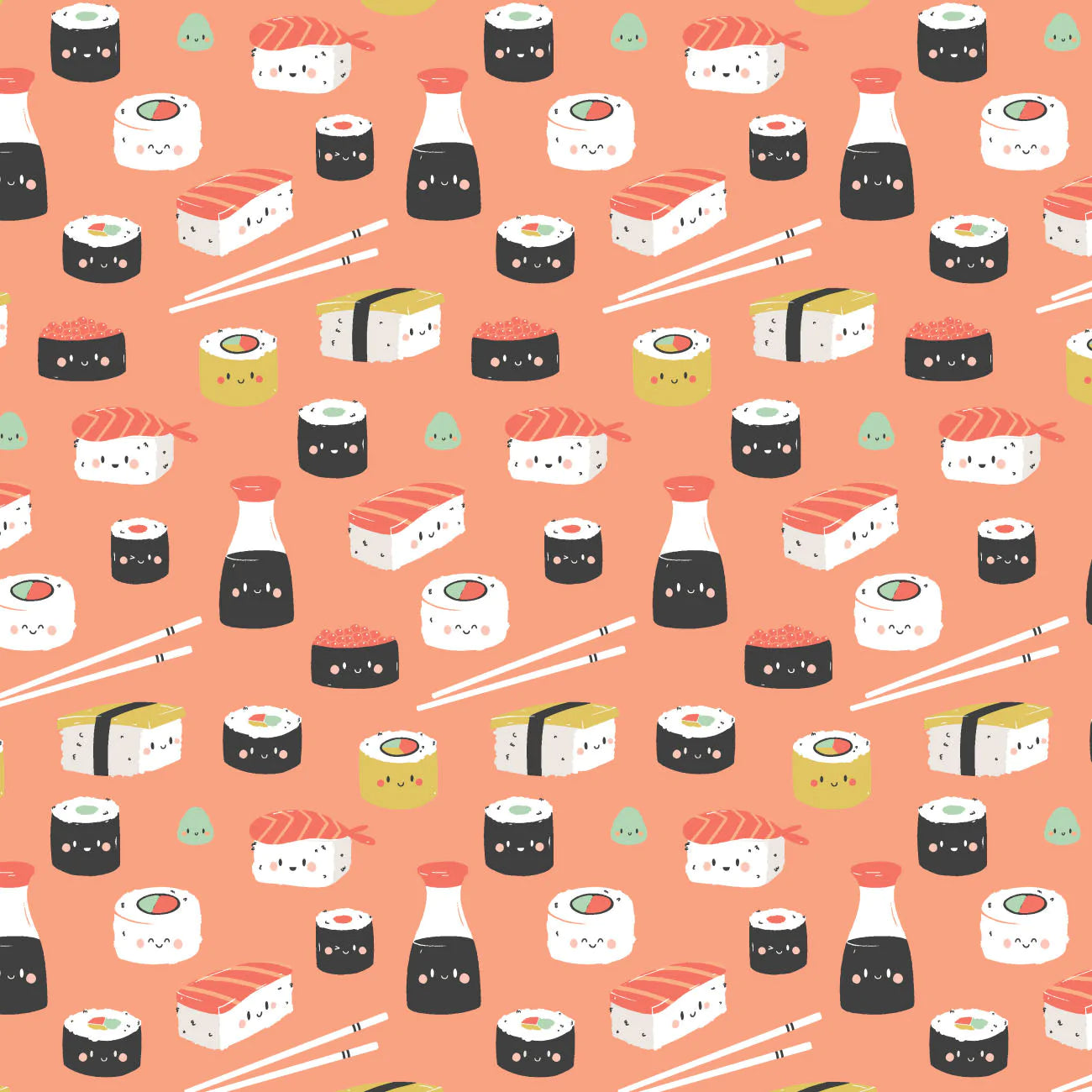 Fabric SushiMania Camelot Flannel The Fabric Nook