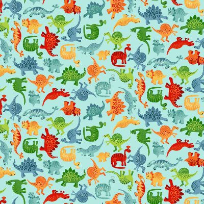 Dino Friends - Fitted Scatter Blue