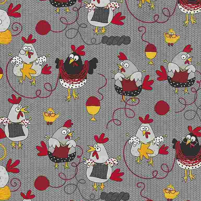 I Love Knitting - Knitting Chickens