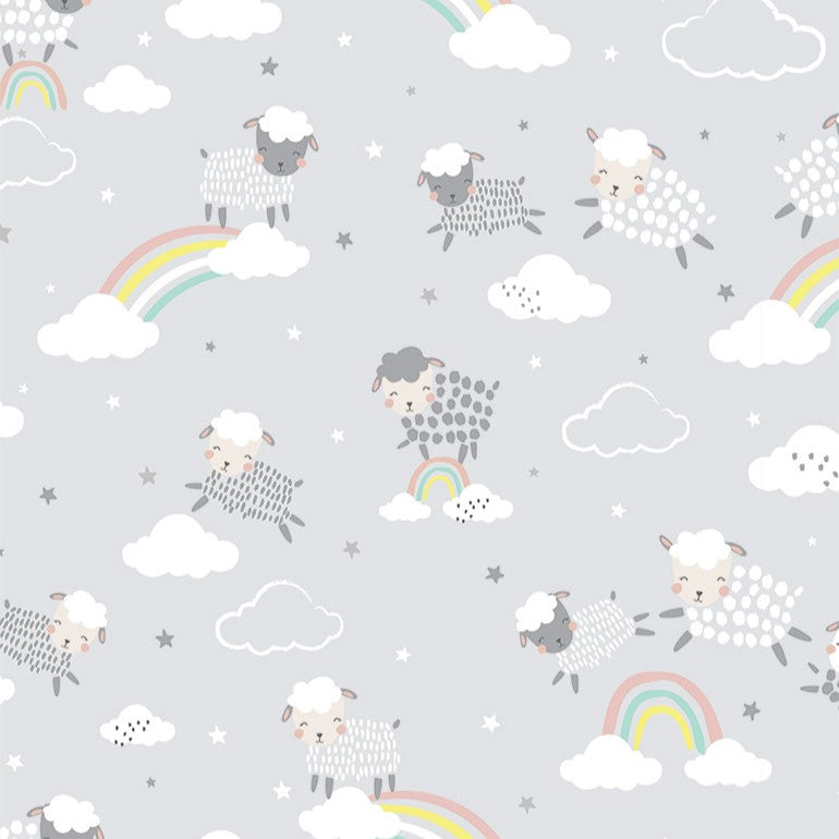 Love Ewe More - Cute Sheep Jumping Over Rainbow