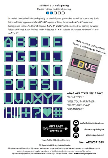 Spell It Out - Art East Quilting Co